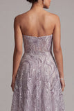 Robe longue de la mère de la mariée ligne A-Line Strapless