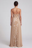 Robe de la mère de la mariée en velours de champagne à col liu Jacquard longue et écharpe