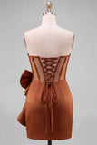 Corset jaune bodycon avec bordure perlée Robe courte de retour à la maison avec détail de nœud latéral