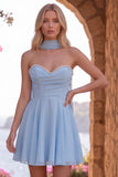 Robe courte de rentrée en mousseline jaune en mousseline A-Line A-Line Pier