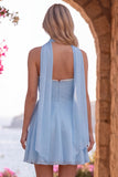 Robe courte de rentrée en mousseline jaune en mousseline A-Line A-Line Pier