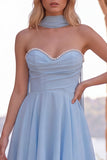 Robe courte de rentrée en mousseline jaune en mousseline A-Line A-Line Pier