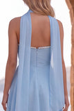 Robe courte de rentrée en mousseline jaune en mousseline A-Line A-Line Pier