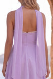 Robe courte de rentrée en mousseline jaune en mousseline A-Line A-Line Pier