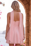 Robe courte de rentrée en mousseline jaune en mousseline A-Line A-Line Pier