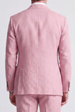 Costumes de bal pour hommes à boutons simples en 2 pièces à revers rose pâle