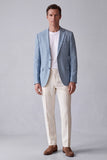 Blazer homme à revers bleu poussiéreux avec poches