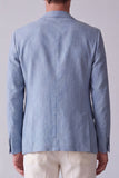 Blazer homme à revers bleu poussiéreux avec poches