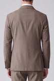 Costume de bal gris deux pièces pour hommes à simple boutonnage et col châle