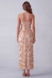 Pantalons sans anneaux kaki Sequins Appliqués Robe Maxi Formelle