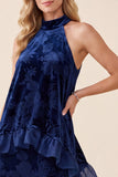 Robe formelle Maxi en velours A-Line A-Line Aline avec volants