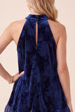 Robe formelle Maxi en velours A-Line A-Line Aline avec volants