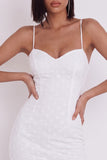 Robe blanche courte blanche courte blanche Bodycon Bodycon, Douce Bretelle Blanche