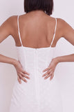 Robe blanche courte blanche courte blanche Bodycon Bodycon, Douce Bretelle Blanche
