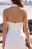 Robe de mariée mini nuu en tulle à fourreau blanc