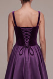 Robe Maxi en velours en satin à col carré ligne A à col carré plume