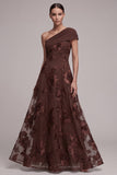 Robe formelle Maxi asymétrique à une épaule asymétrique à la ligne A