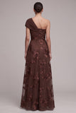 Robe formelle Maxi asymétrique à une épaule asymétrique à la ligne A