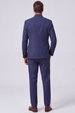 Costume de bal bleu marine deux pièces à col mandarin