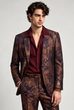 Blazer de bal masculin bronzer à poignée simple à boutons et revers