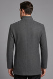 Blazer de bal pour hommes à simple boutonnage gris à col droit