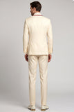 Costumes de bal de bal double boutonnage double boutonnage en double croix Ivory Peak pour hommes de bal