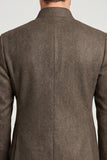 Blazer de bal pour hommes Stand Collar Brown Slim Fit