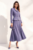 Costume femme à bouton unique, deux pièces à revers crantés, à simple boutonnage