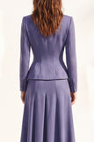 Costume femme à bouton unique, deux pièces à revers crantés, à simple boutonnage