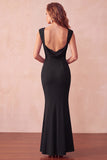 Robe longue invitée de mariage sirène noire