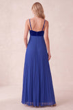 Robe maskini plissée Coffee A-Line Sweetheart avec poches