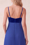Robe maskini plissée Coffee A-Line Sweetheart avec poches