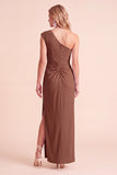 Robe de mariée Maxi froncée sur une épaule avec fente
