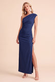 Robe de mariée Maxi froncée sur une épaule avec fente