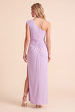 Robe de mariée Maxi froncée sur une épaule avec fente