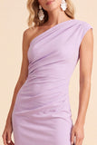 Robe de mariée Maxi froncée sur une épaule avec fente