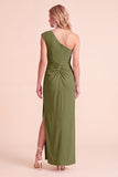 Robe de mariée Maxi froncée sur une épaule avec fente