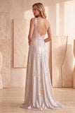 Robe de cérémonie argentée, ligne A, à une épaule, longue, avec appliqués