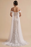 Robe de mariée longue à paillettes blanche, avec perles