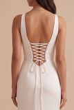 Robe de mariée blanche à col V avec fente
