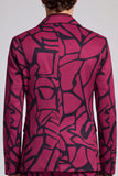 Costume de soirée pour hommes à revers crantés en fuchsia à un bouton, deux pièces