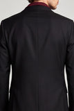 Blazer de soirée noir avec broderie à un bouton et à revers en pointe