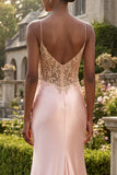 Corset à l’application champagne : longue robe de bal de mermaid avec fente