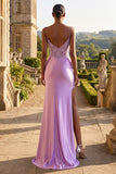 Corset à l’application champagne : longue robe de bal de mermaid avec fente