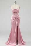 Robe longue de bal à paillettes à fard