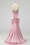 Robe longue de bal à paillettes à fard