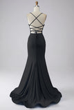 Robe de bal sirène scintillante bleu clair avec fente