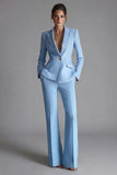 Costume d'affaires femme 2 pièces rose revers pointe à boutons