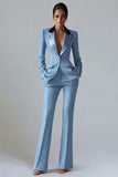 Costume d'affaires femme 2 pièces vert foncé revers pointe un bouton