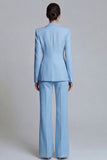 Costume d'affaires femme 2 pièces rose revers pointe à boutons